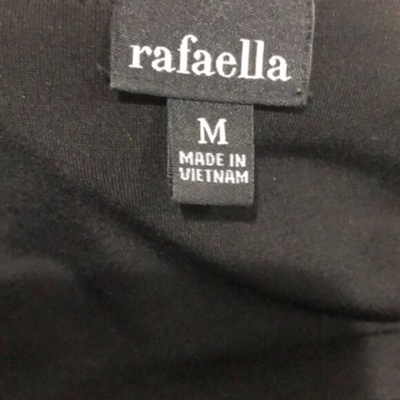 Rafaella Black & White Layered-Look 3/4 Sleeve Top – Size M - Picture 4 of 5